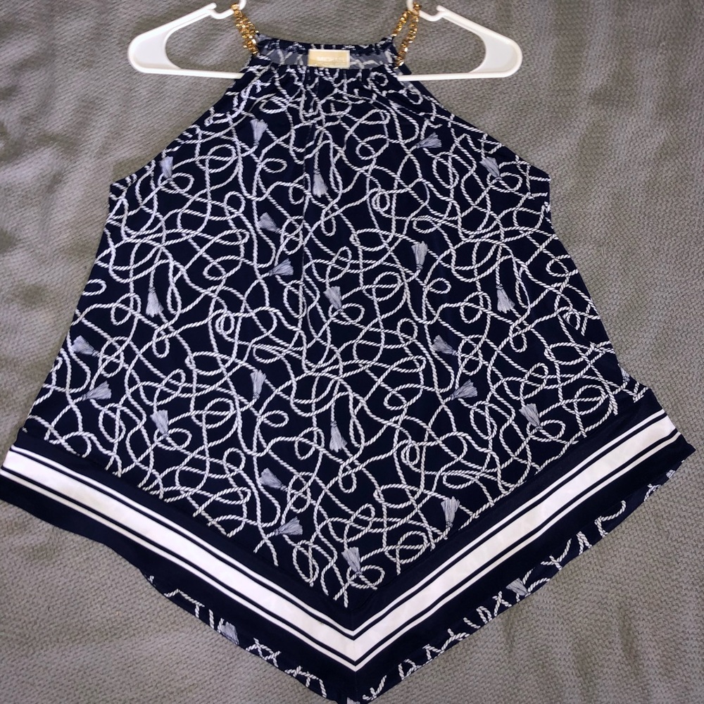 Michael Kors brand top with gold chains
